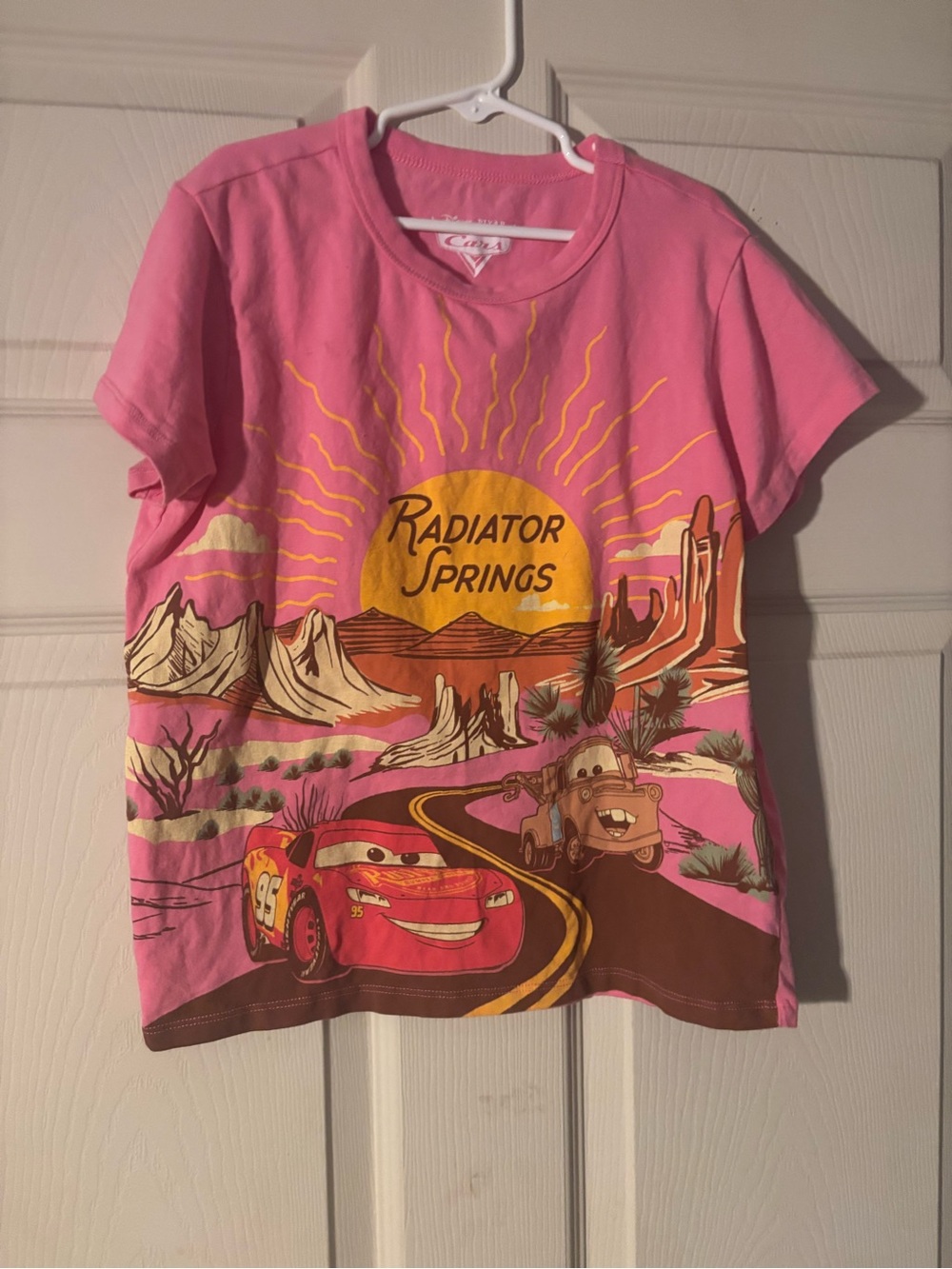 Disney Pink Radiator Springs Graphic Tee - Lightning McQueen & Mater